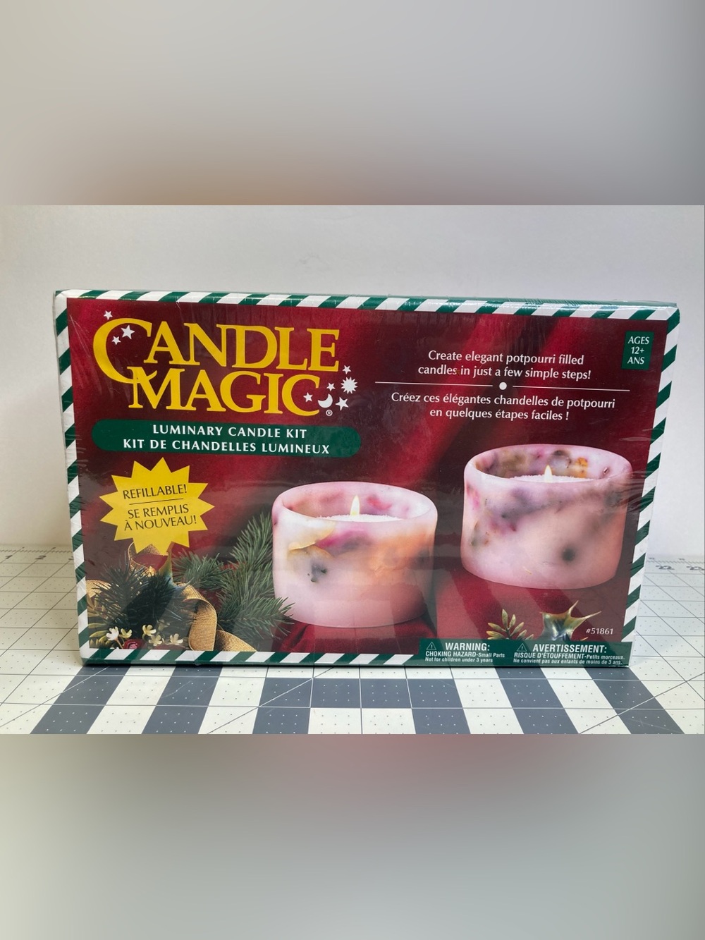 Vintage Candle Magic Luminary Candle Kit Potpourri Filled Candles New In Box